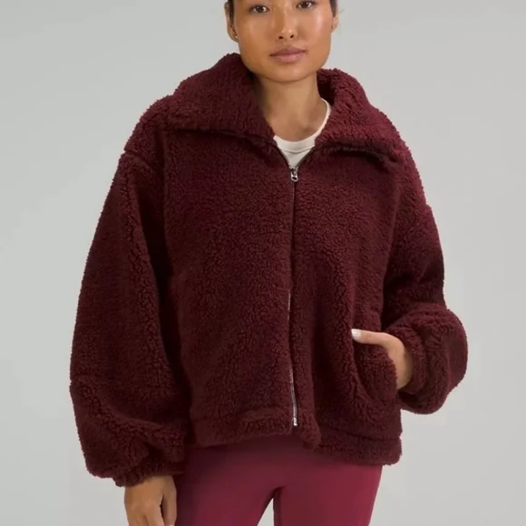 Lululemon Sherpa Cinchable Fleece Zip Up - Picture 1 of 9